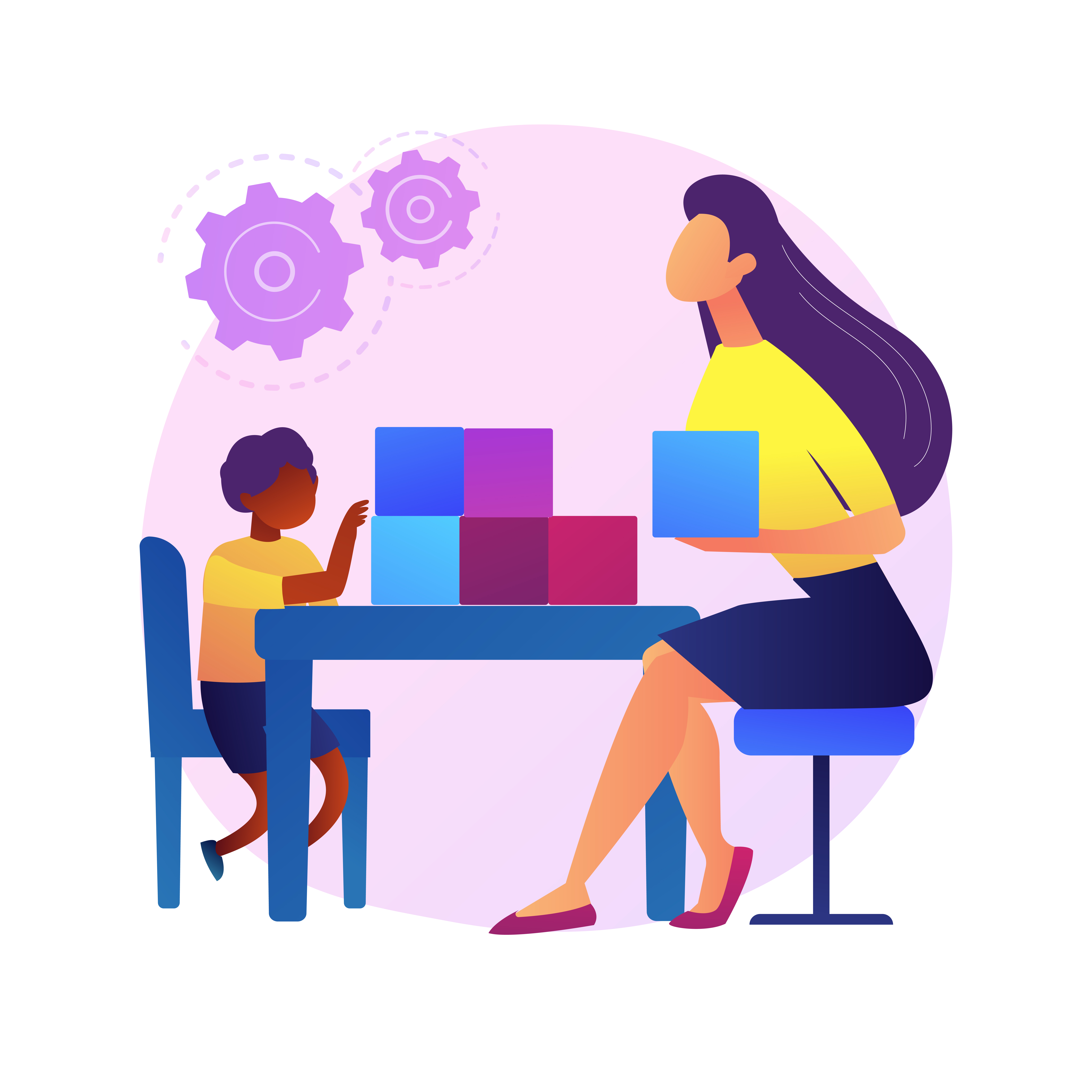 Social-emotional development abstract concept vector illustration.
